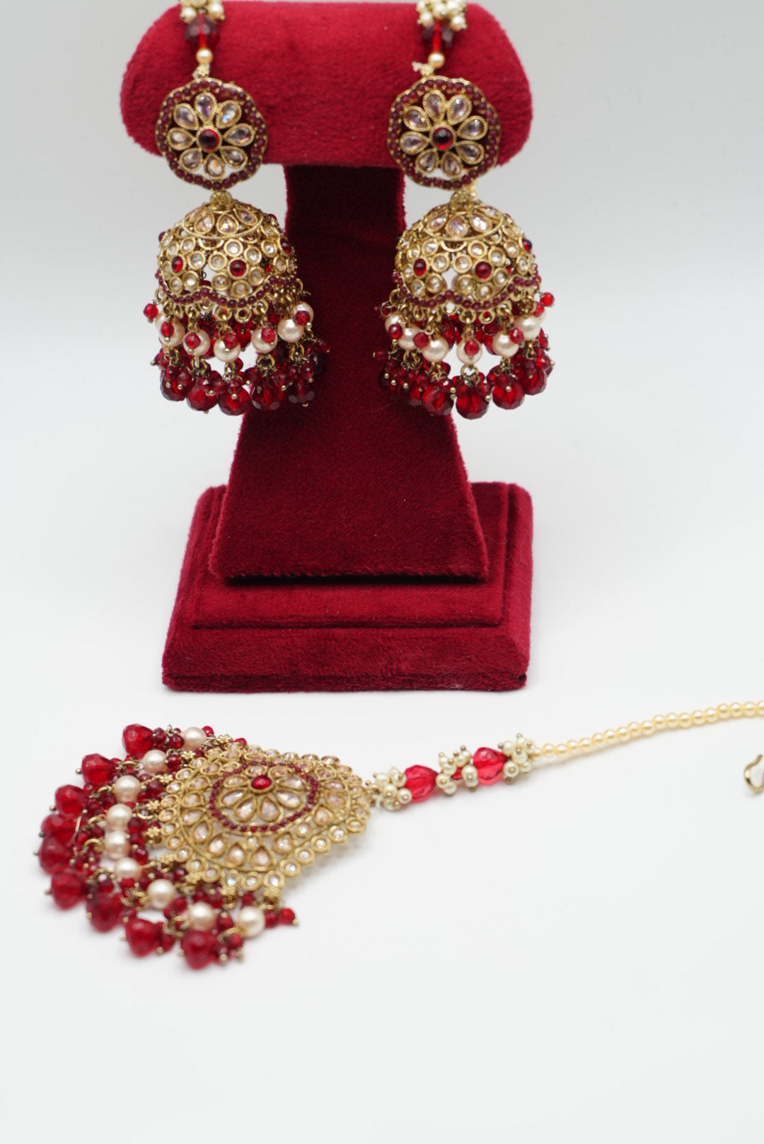 JHUMKI TIKKA POLKI  EARRING SET| SIMZDESIGNZ |