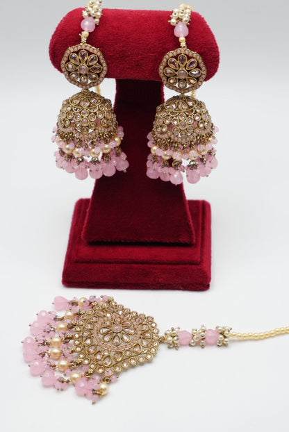 JHUMKI TIKKA POLKI  EARRING SET| SIMZDESIGNZ |