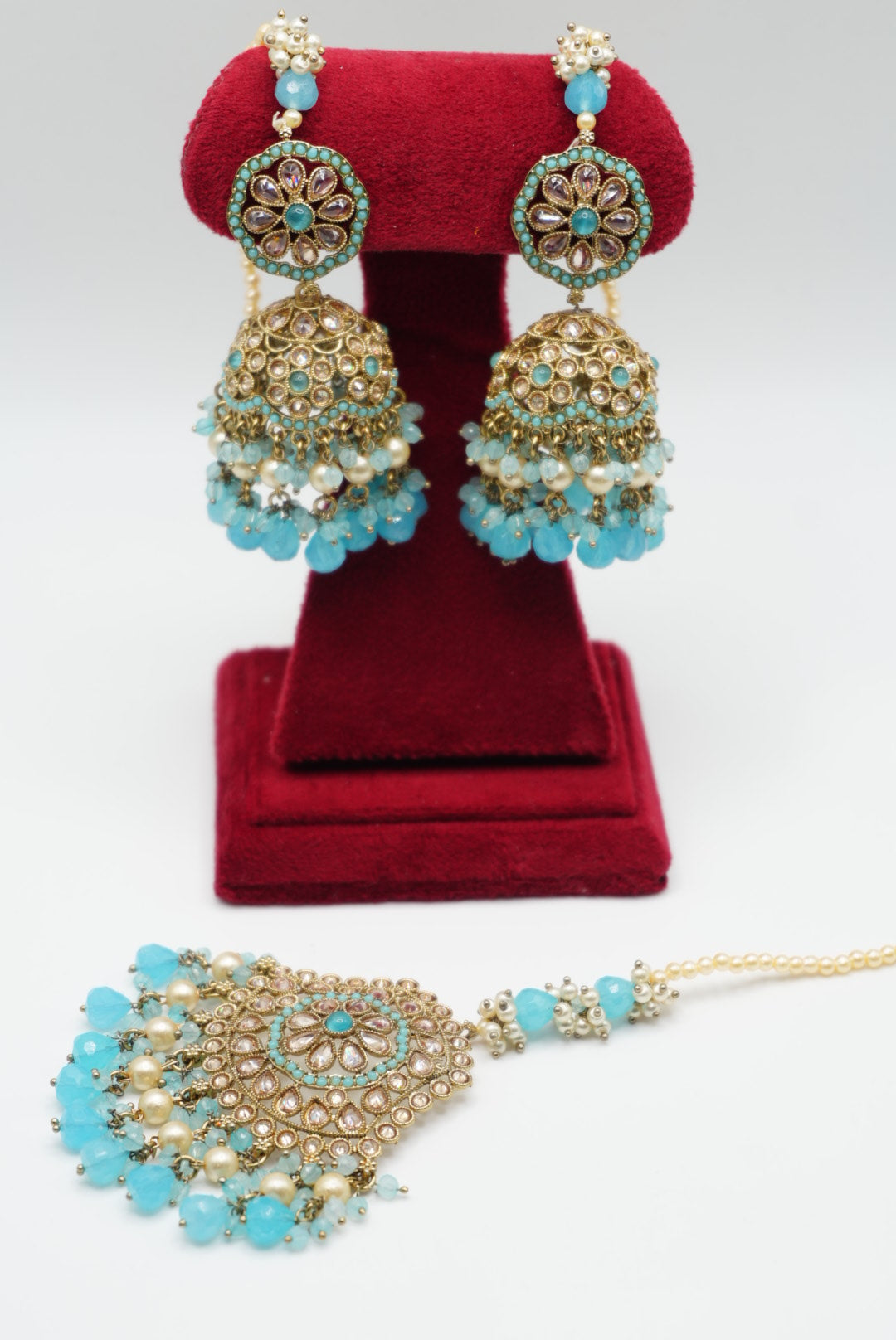 JHUMKI TIKKA POLKI  EARRING SET| SIMZDESIGNZ |