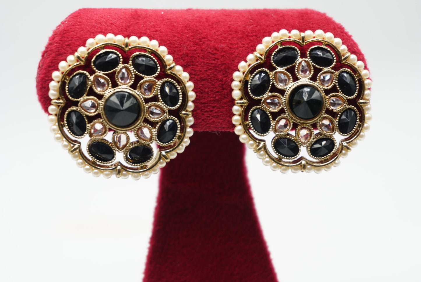 FLOWER SHAPED POLKI STUD| SIMZDESIGNZZ |