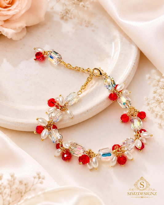 Pearl Bracelet Rakhi For Bhabi