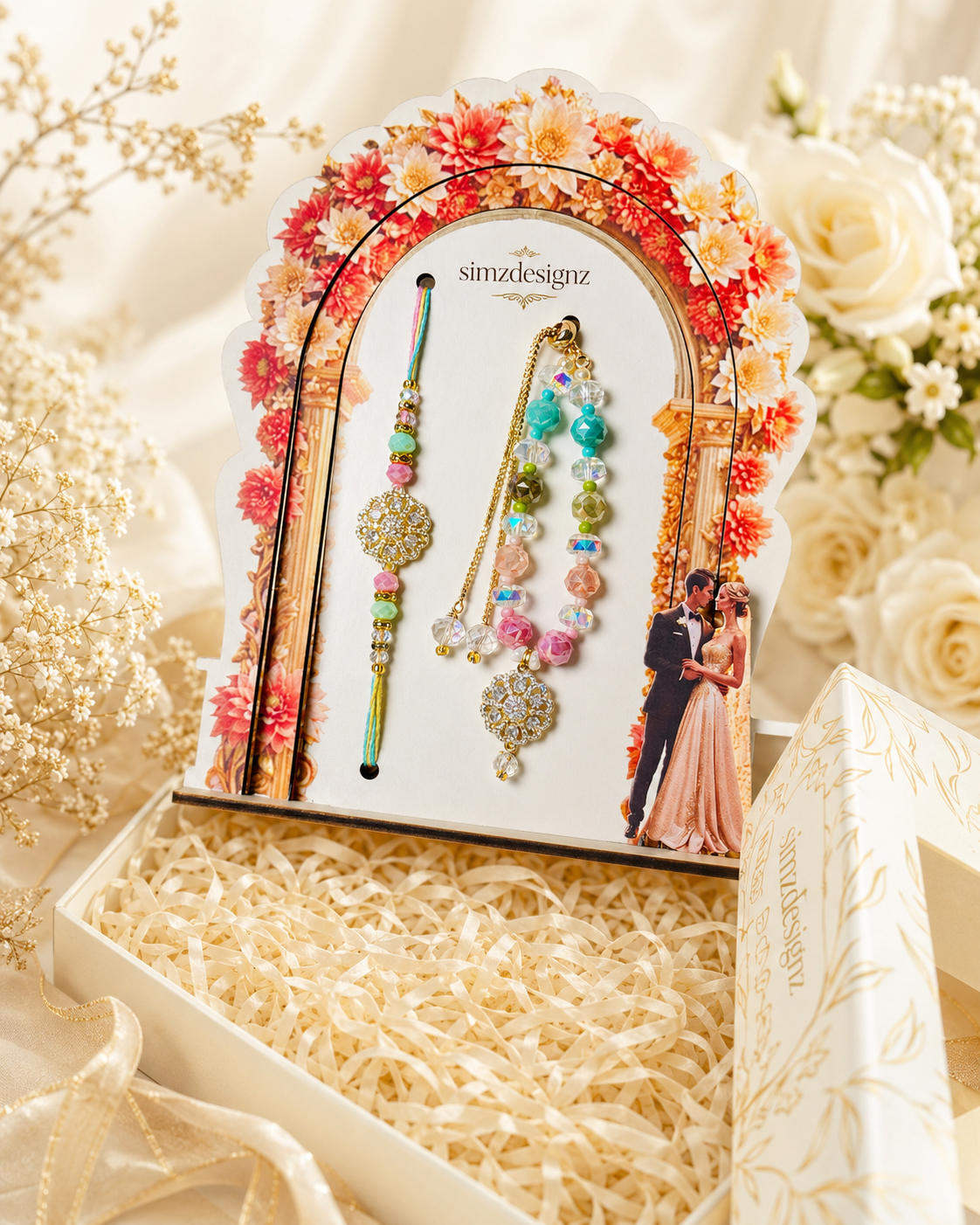 Elegant Veer-Bhabi Combo Rakhi Set In Premium Quality And Packaging