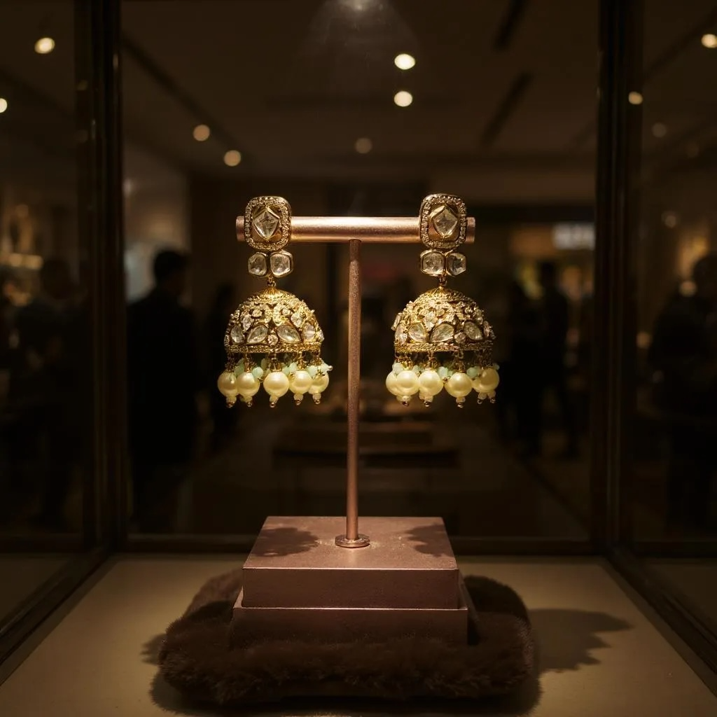 Premium Jhumki earing In Moissanite