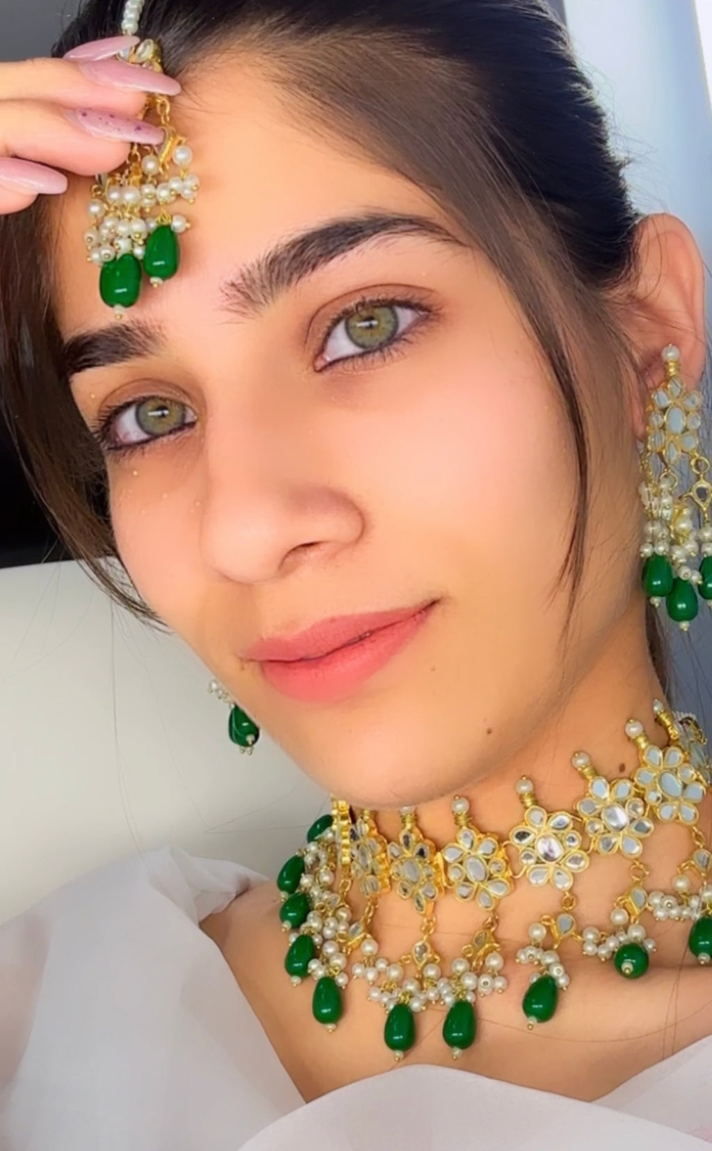 24 K Gold Plated Thappa Kundan Necklace | Handmade| Simzdesignz |