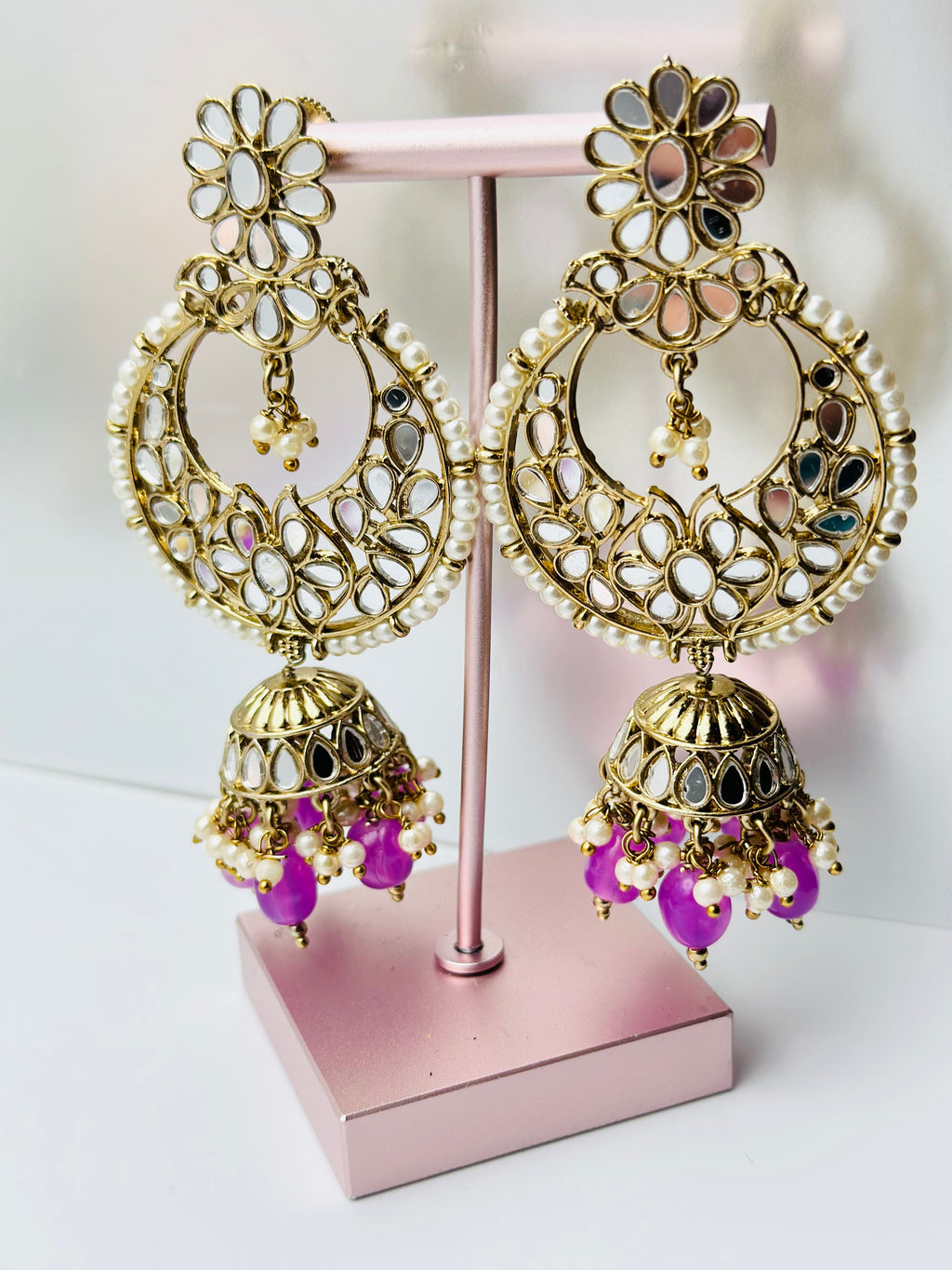 Mirror Work Necklace Set With Passa | Simzdesignz | Semi-Bridal|