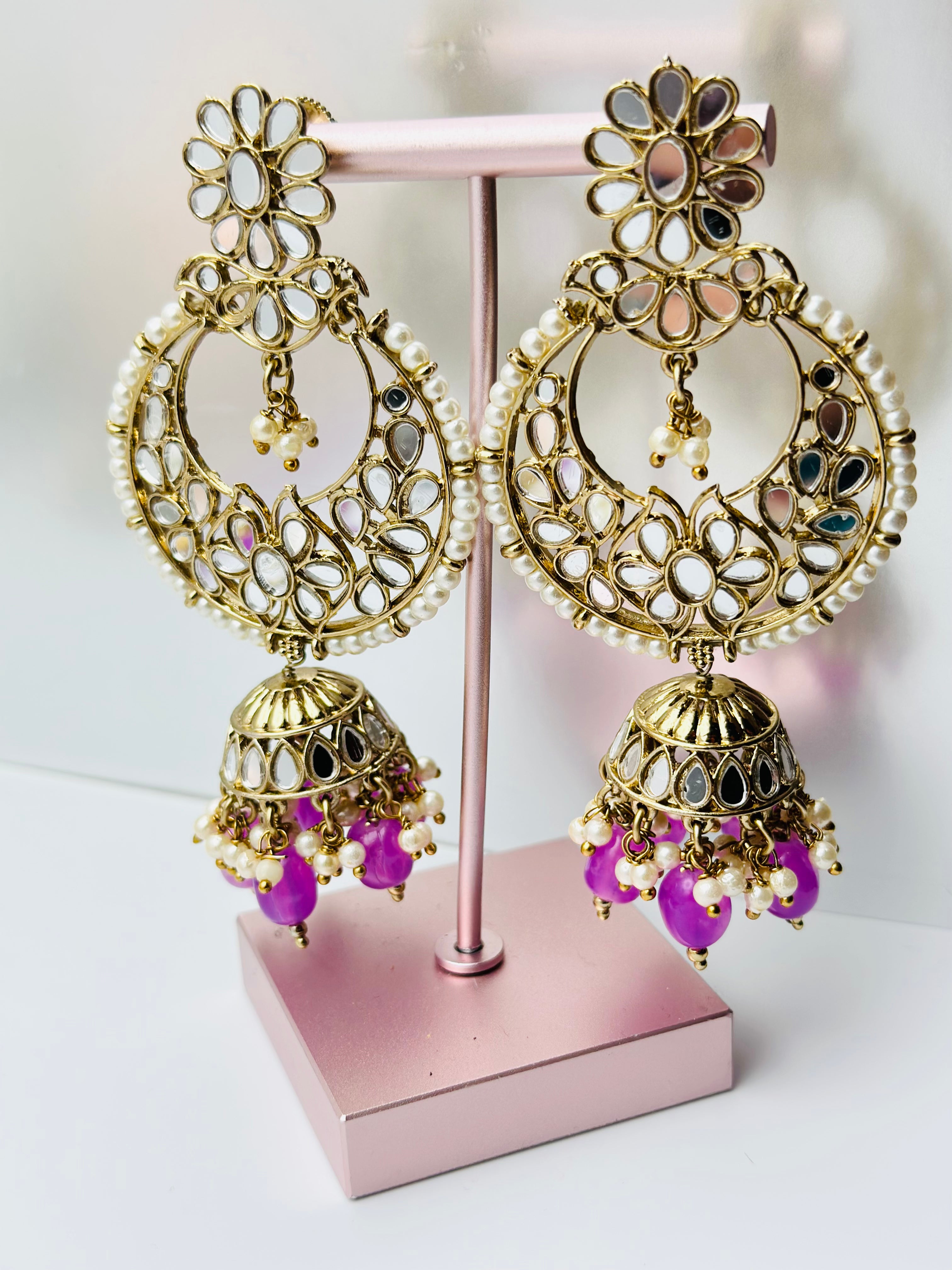 Mirror Work Necklace Set With Passa | Simzdesignz | Semi-Bridal|