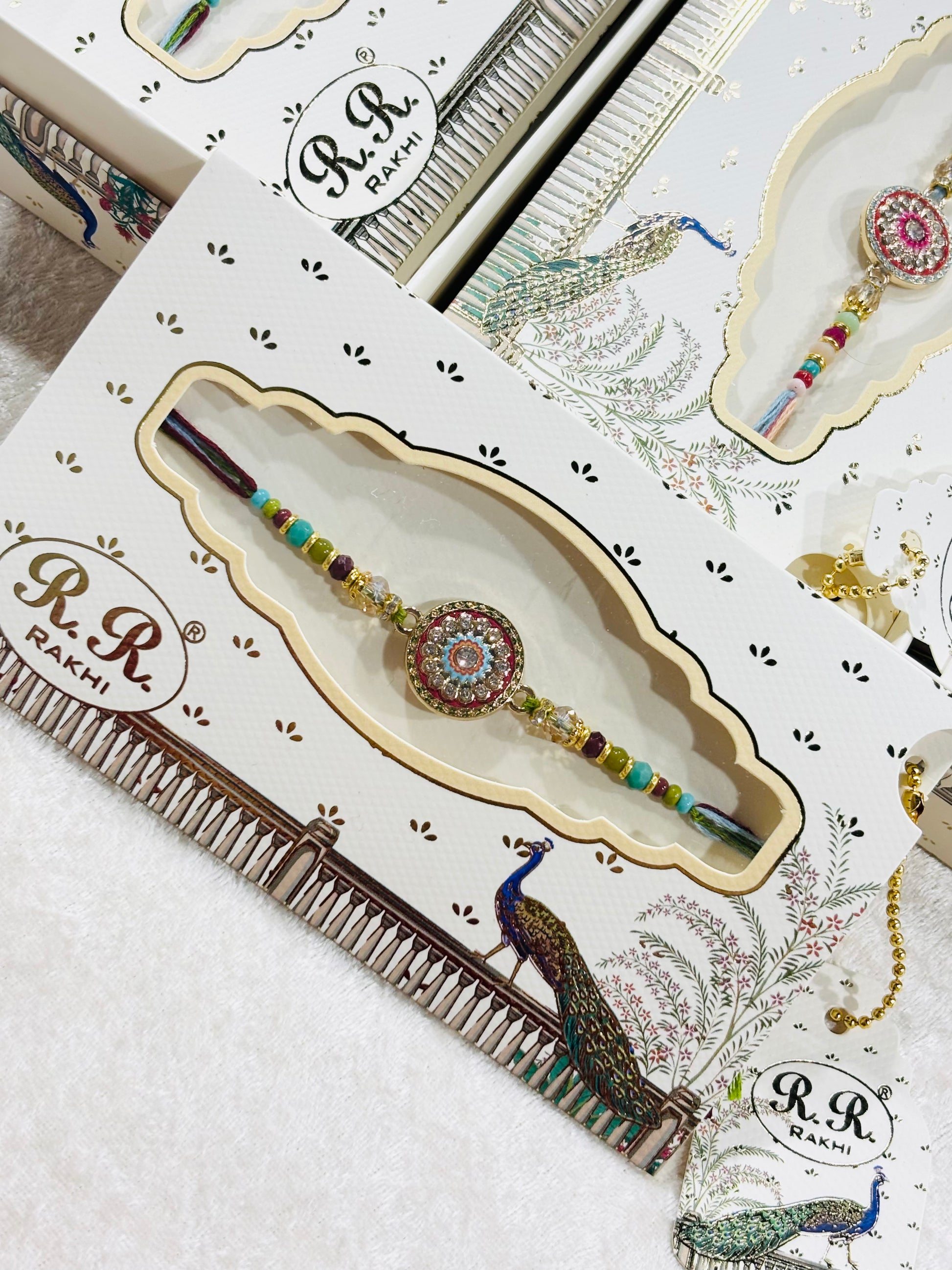 PREMIUM RAKHI WITH MEENAKARI WORK HANDMADE RAKHI