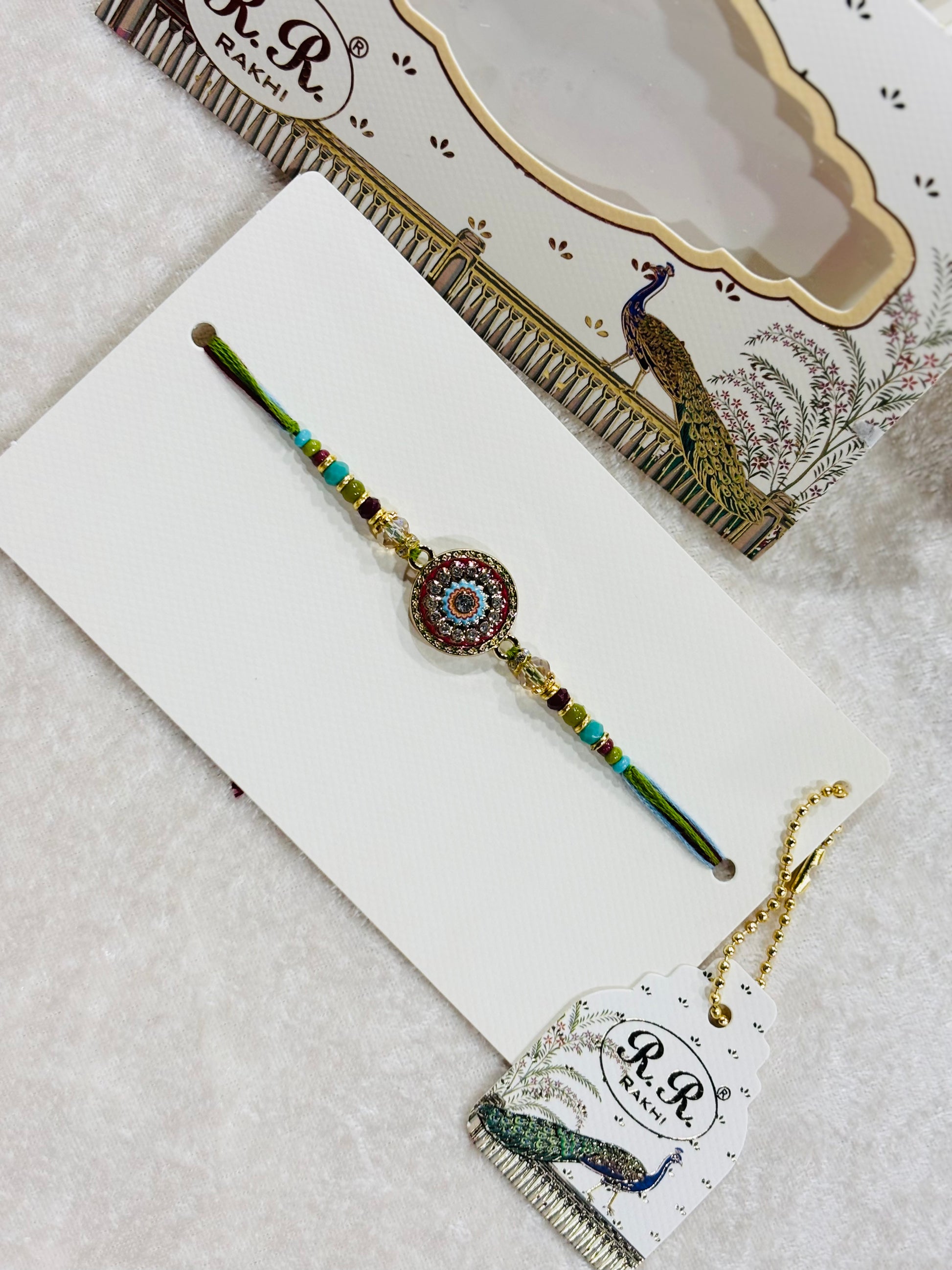 PREMIUM RAKHI WITH MEENAKARI WORK HANDMADE RAKHI