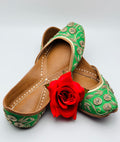 Royal-Green Punjabi Jutti | Simzdesignzz |
