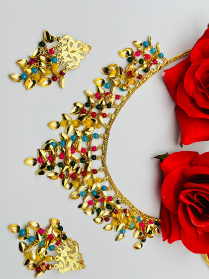 Lightweight Jadau Necklace Set | Not Gold Plated | Simzdesignz |