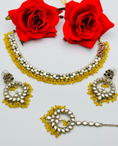 Elegant Mirror Work Necklace | Lightweight | Simzdesignz |