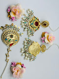 Beautiful Thappa Kundan Earrings And Tikka | Simzdesignzz |