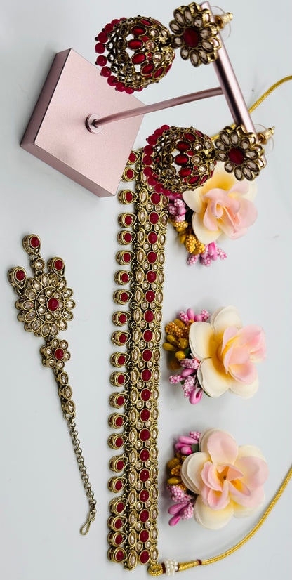 Stunning Polki Necklace With Jhumki | Simzdesignzz |