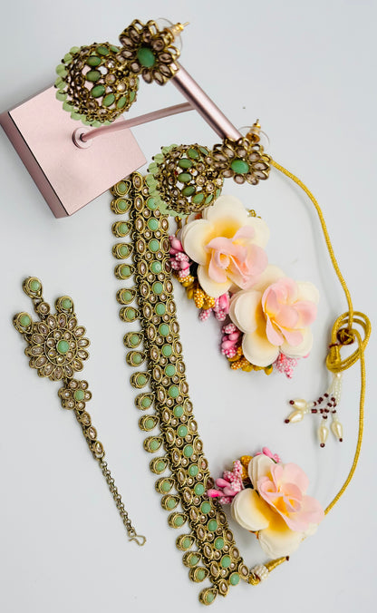 Stunning Polki Necklace With Jhumki | Simzdesignzz |