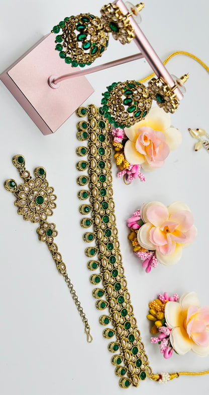 Stunning Polki Necklace With Jhumki | Simzdesignzz |