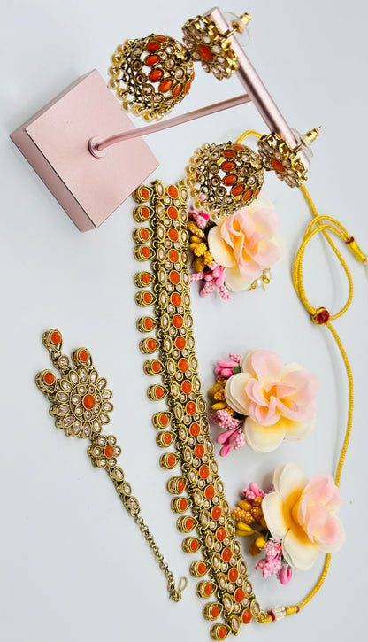 Stunning Polki Necklace With Jhumki | Simzdesignzz |