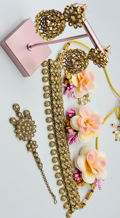 Stunning Polki Necklace With Jhumki | Simzdesignzz |