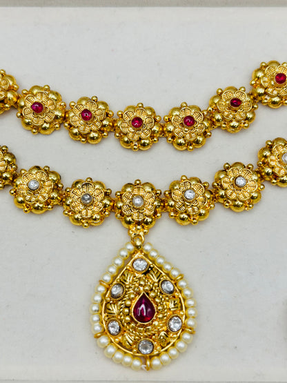 Double-Layered Gold-Plated Necklace | 1GM | Simzdsignzz |