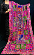 Mirror And Stone Handmade Pakistani Phulkari Dupatta | Simzdesignzz |