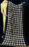 Black And Golden Mirror Work Phulkari | Simzdesignzz |