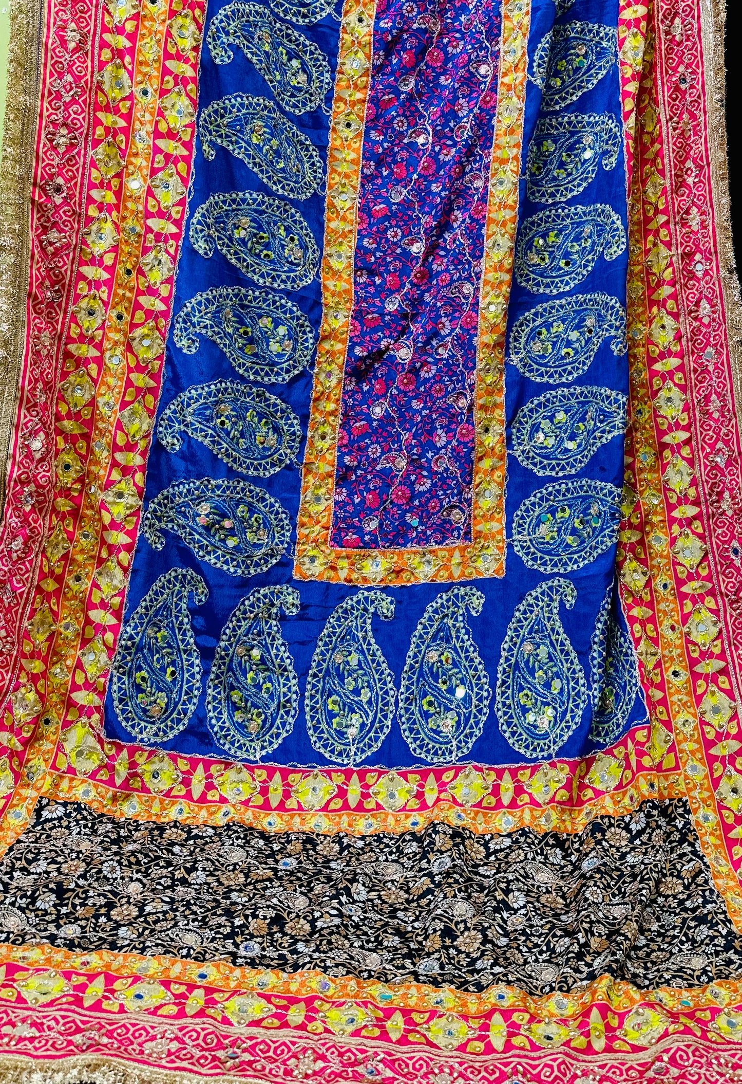 Multicolour Pakistani Silk Dupatta | Simzdesignzz |