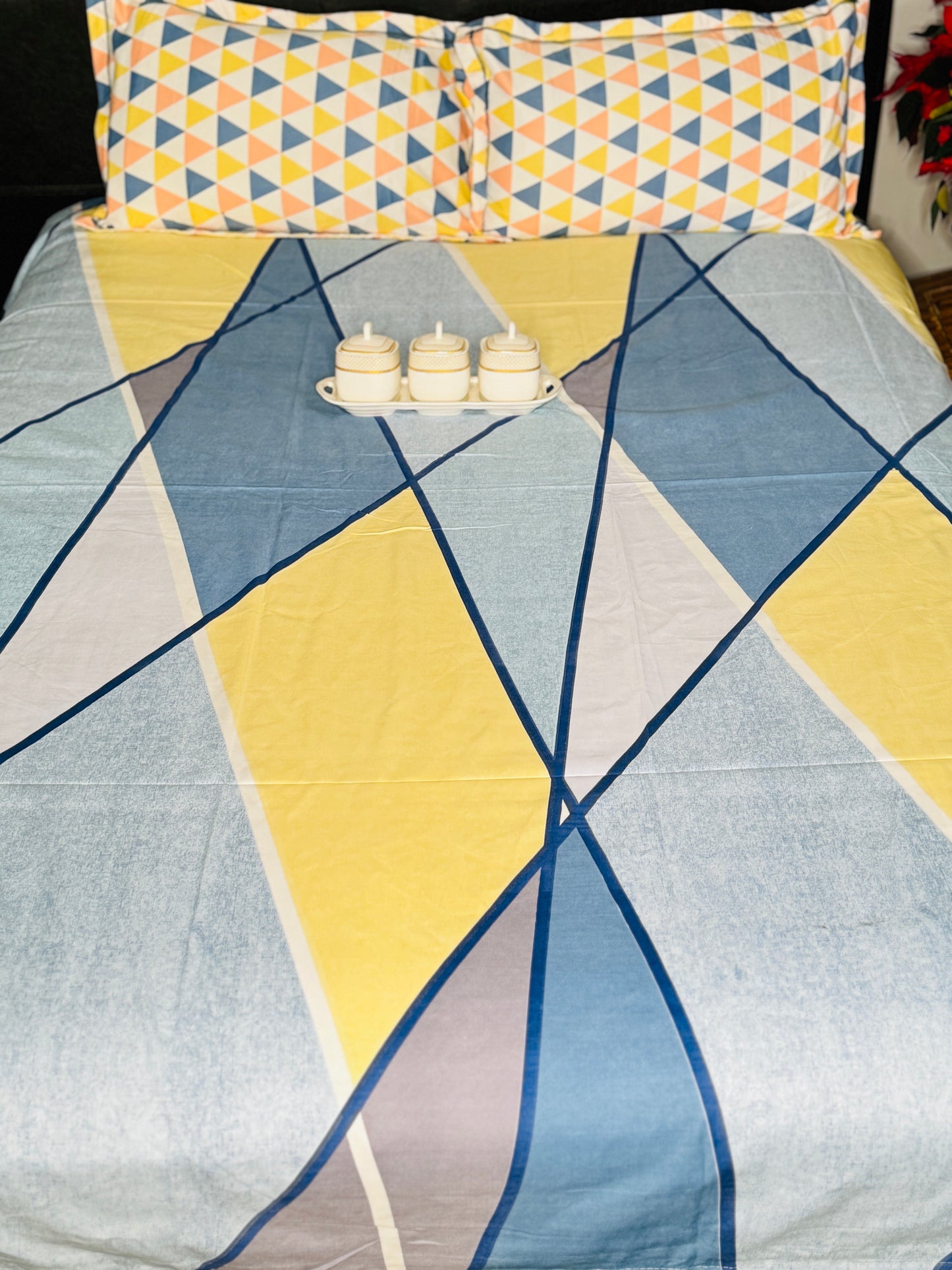 Triangle Shaped Double Sized Bedsheet | Simzdesignzz |