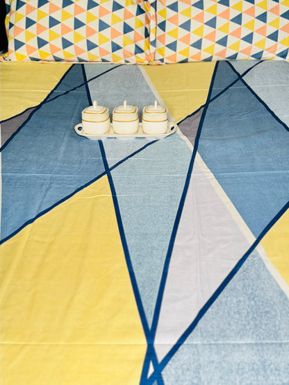 Triangle Shaped Double Sized Bedsheet | Simzdesignzz |