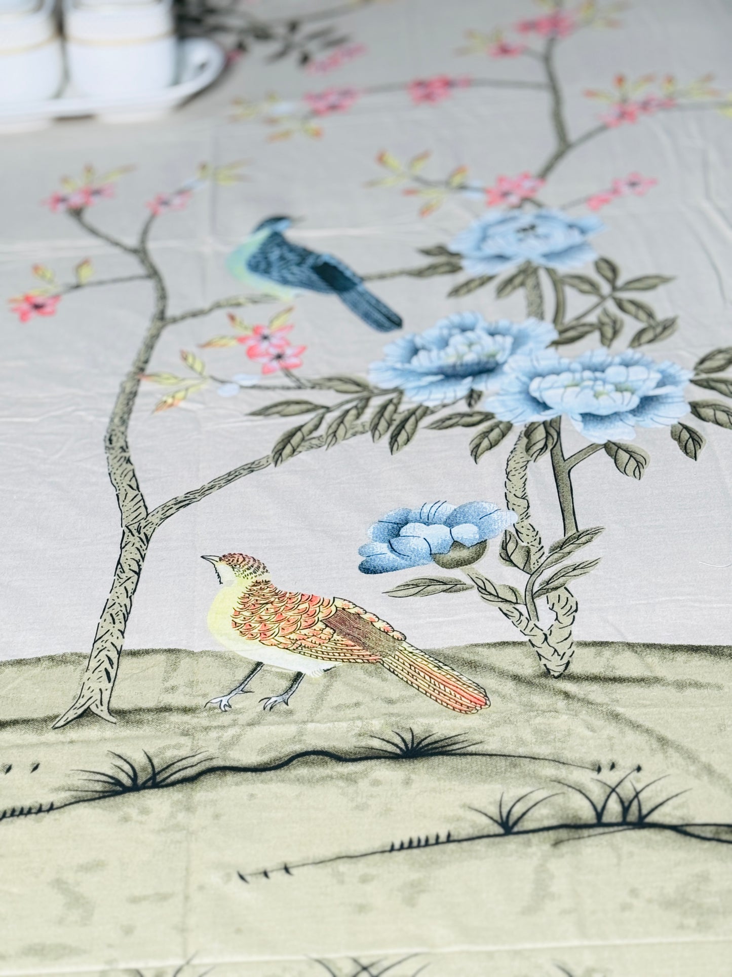 Nightingale Birds Super King Sized Bedsheet | Simzdesignzz |