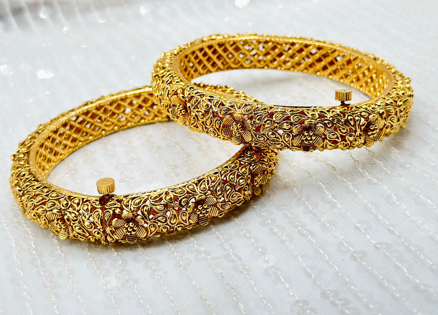 Floret Design Gold-Plated Bangles | Simzdesignzz |