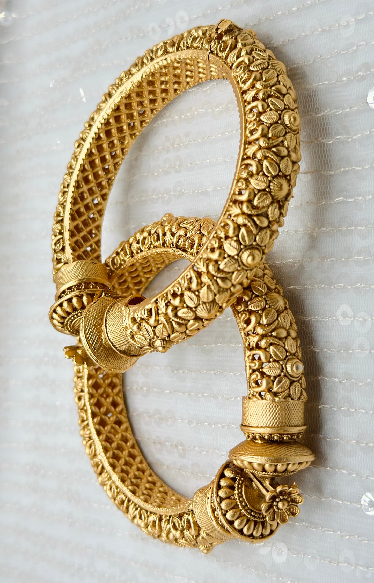 Gold-Antique Bangles | Simzdesignzz |