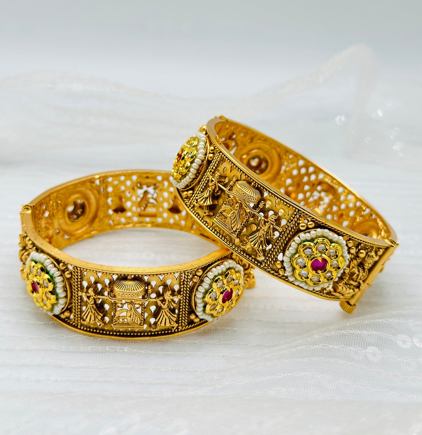 Real Kundan Bangles | Simzdesignzz |