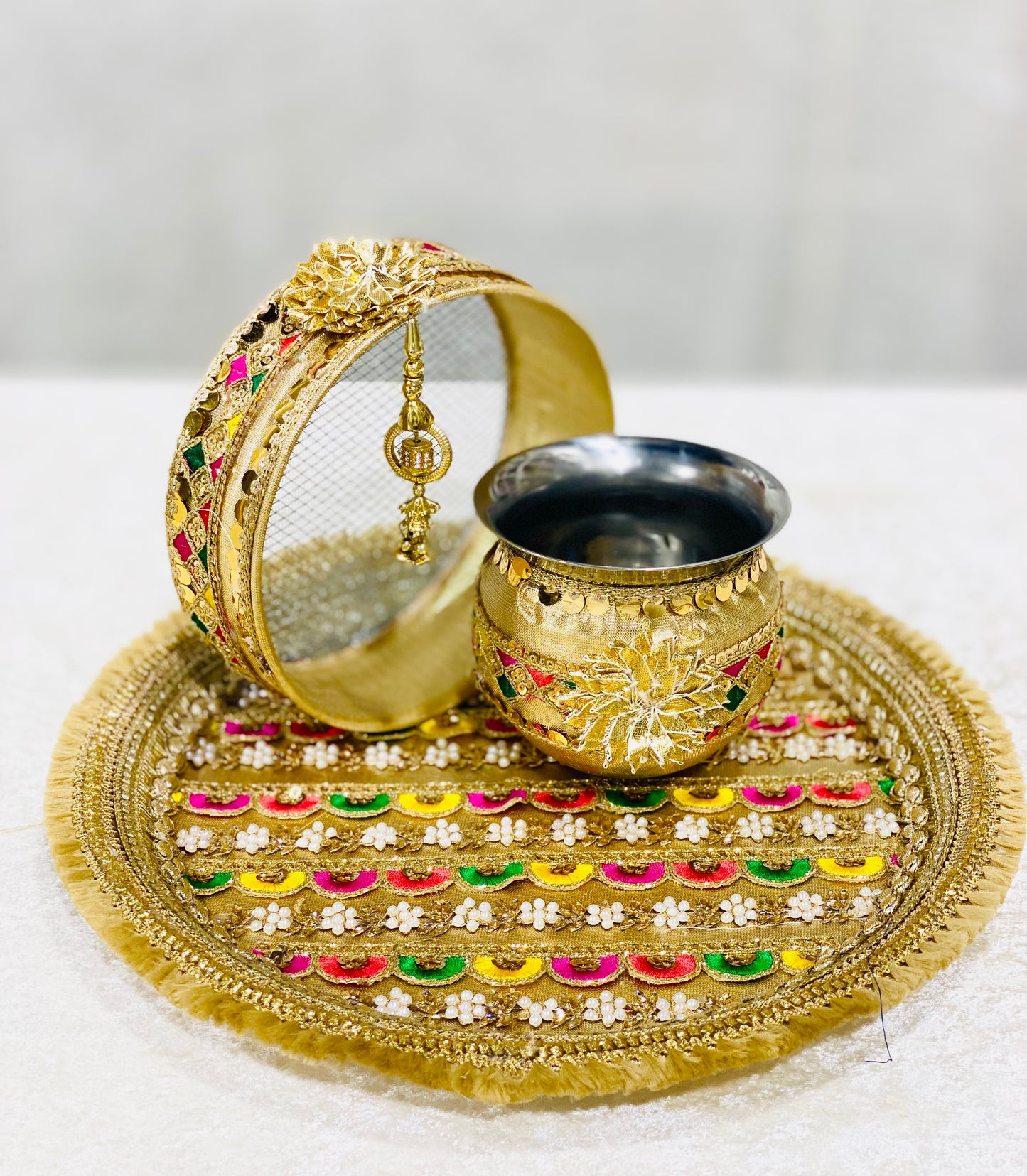 MULTI COLOR KARWACHAUTH THALI