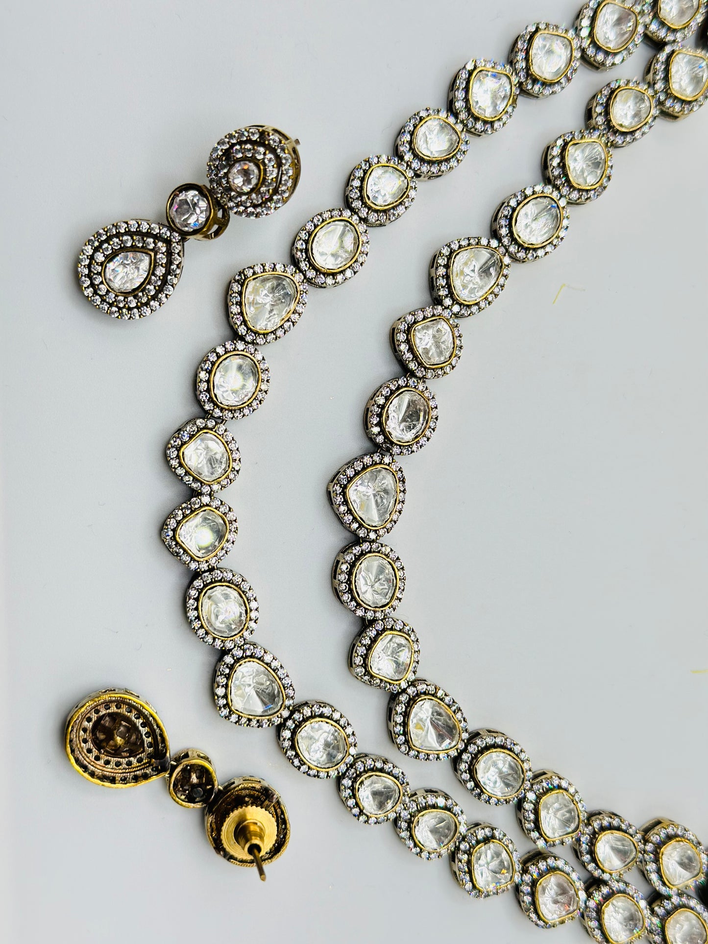 Double Layered Real Polki Necklace | Simzdesignzz |