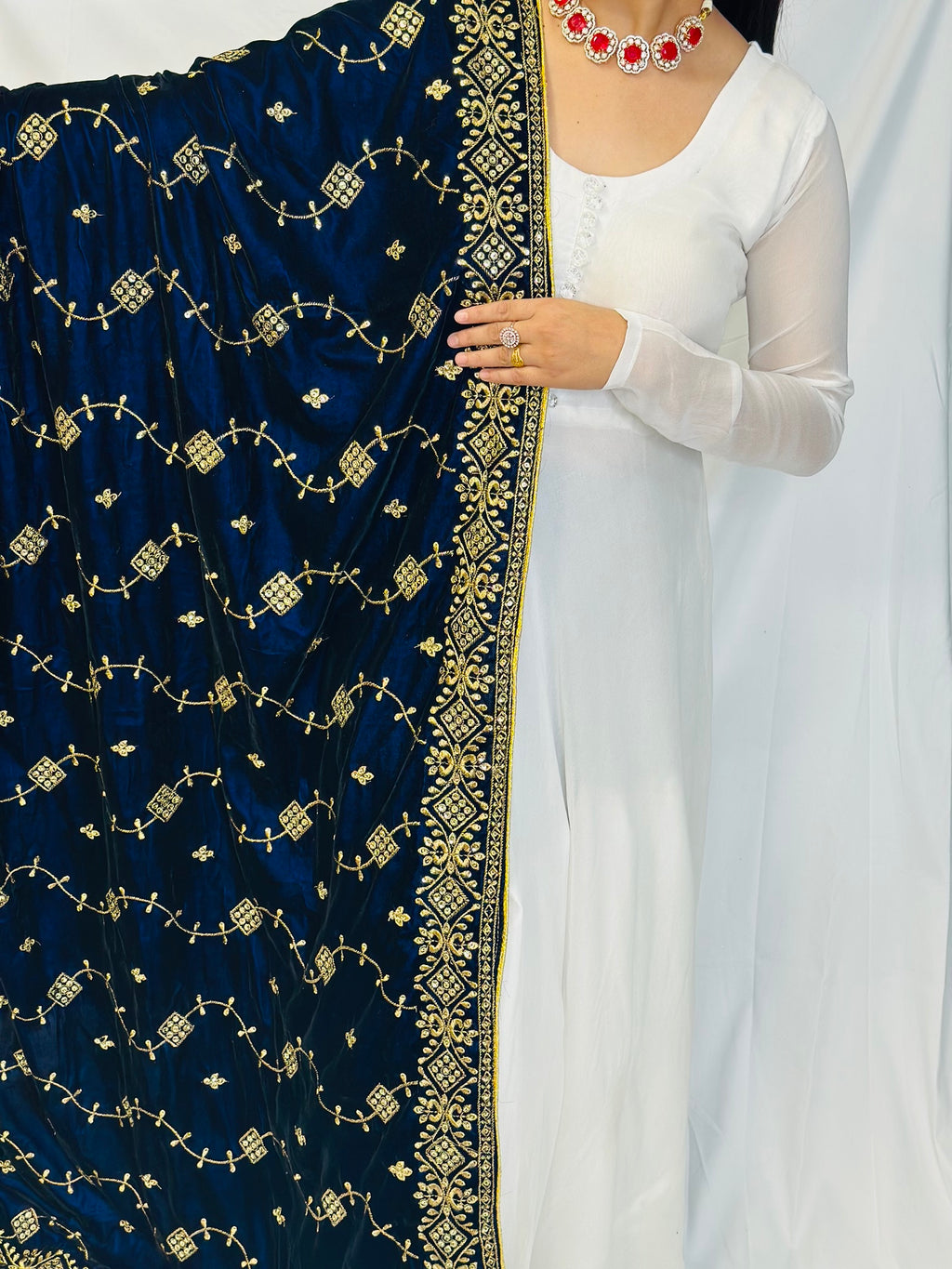 Amber Velvet Shawl | Simzdesignzz |