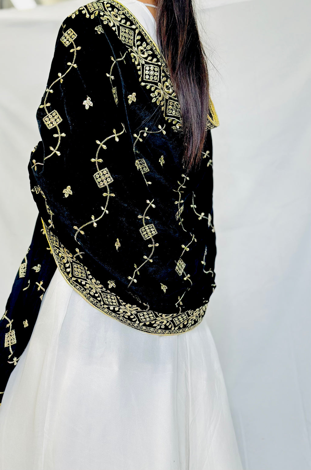 Amber Velvet Shawl | Simzdesignzz |