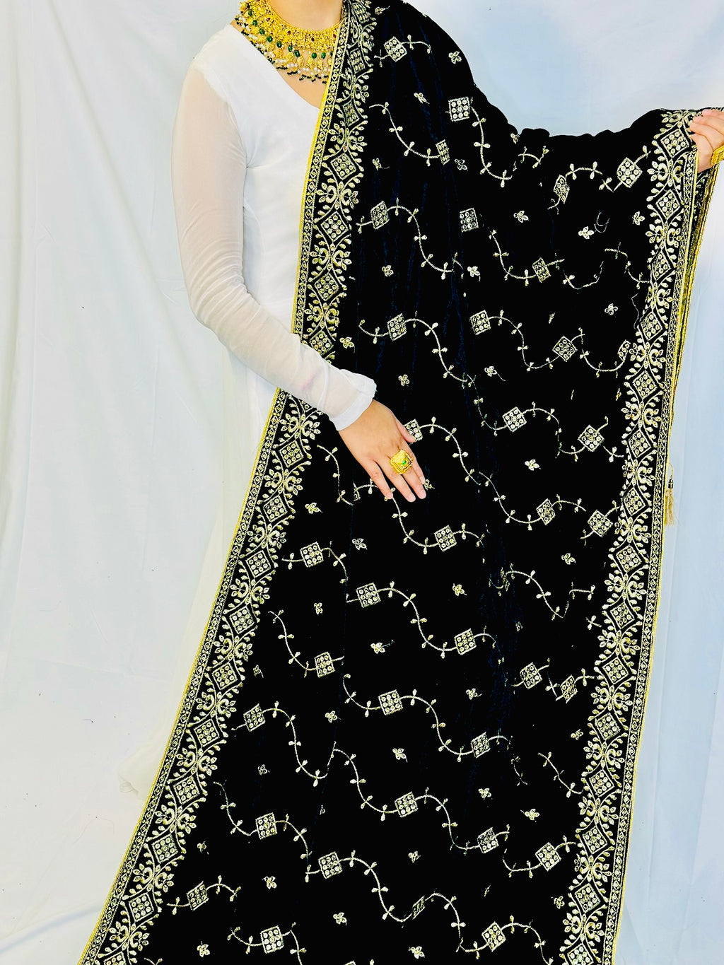 Amber Velvet Shawl | Simzdesignzz |