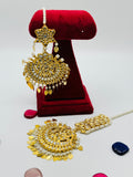 Golden Peepal-Patti Thappa Kundan Earrings | Simzdesignzz |