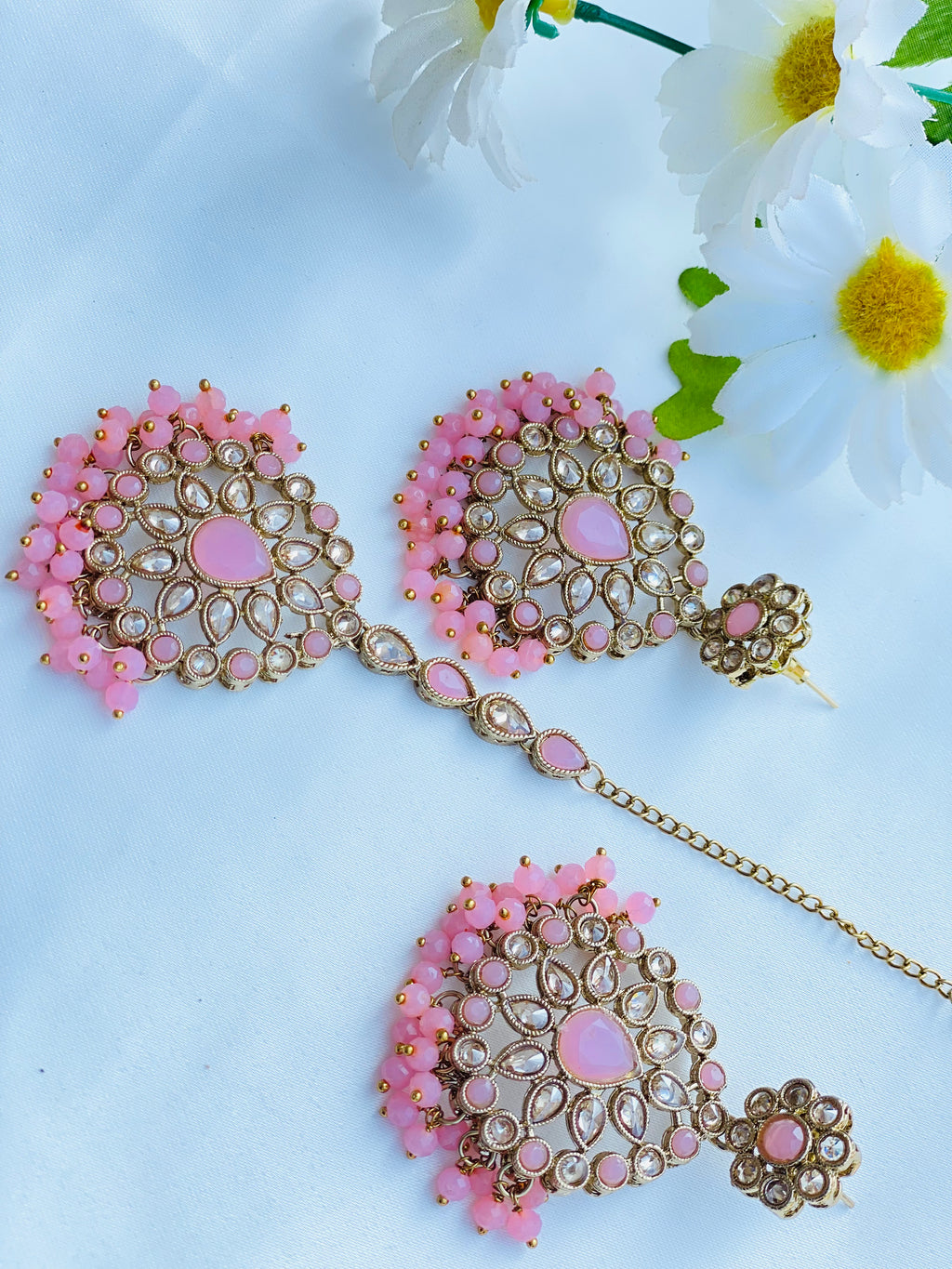Polki Earring Tikka Set |Lightweight|Simzdesignz|