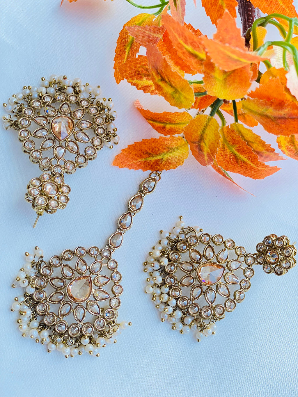Polki Earring Tikka Set |Lightweight|Simzdesignz|