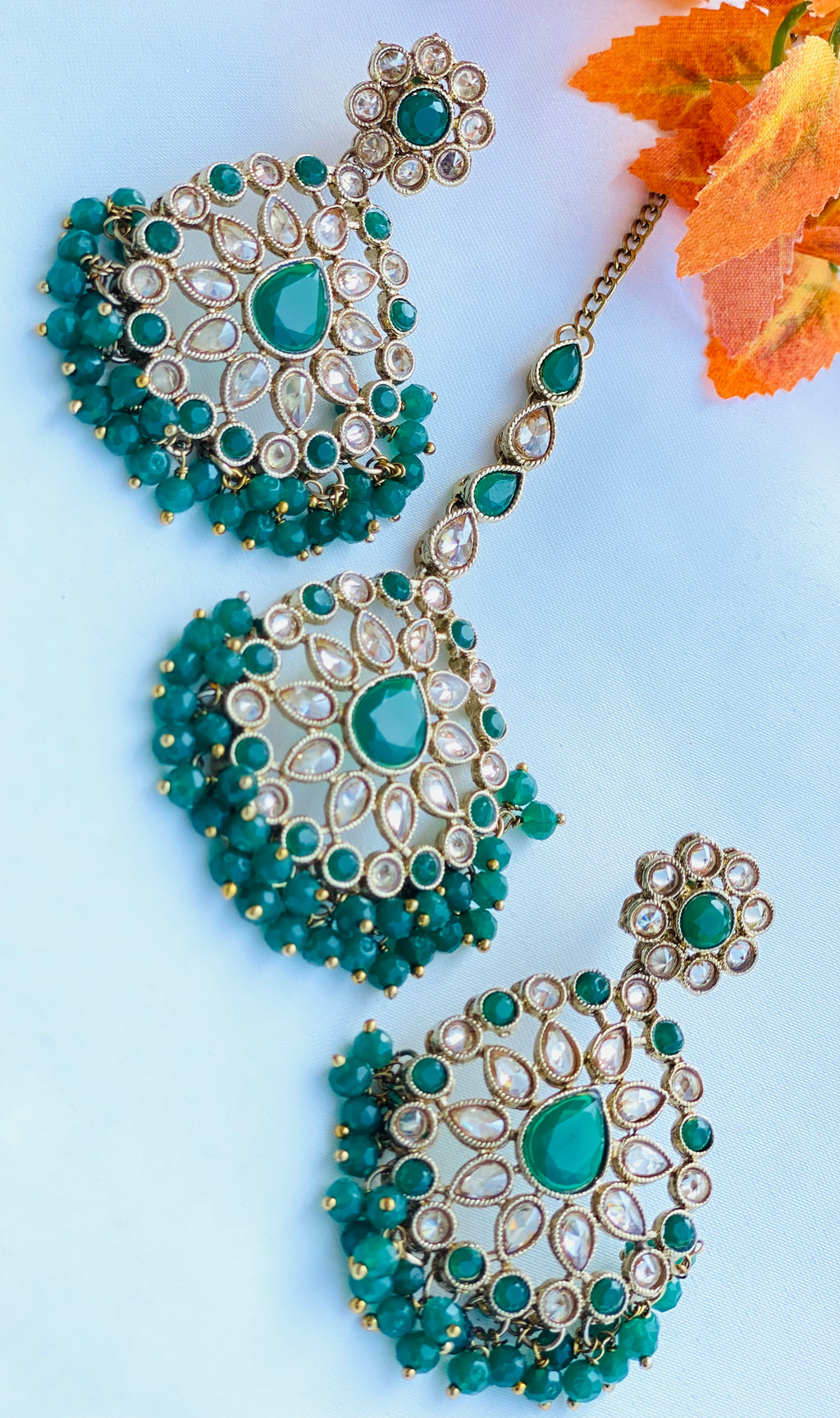 Polki Earring Tikka Set |Lightweight|Simzdesignz|