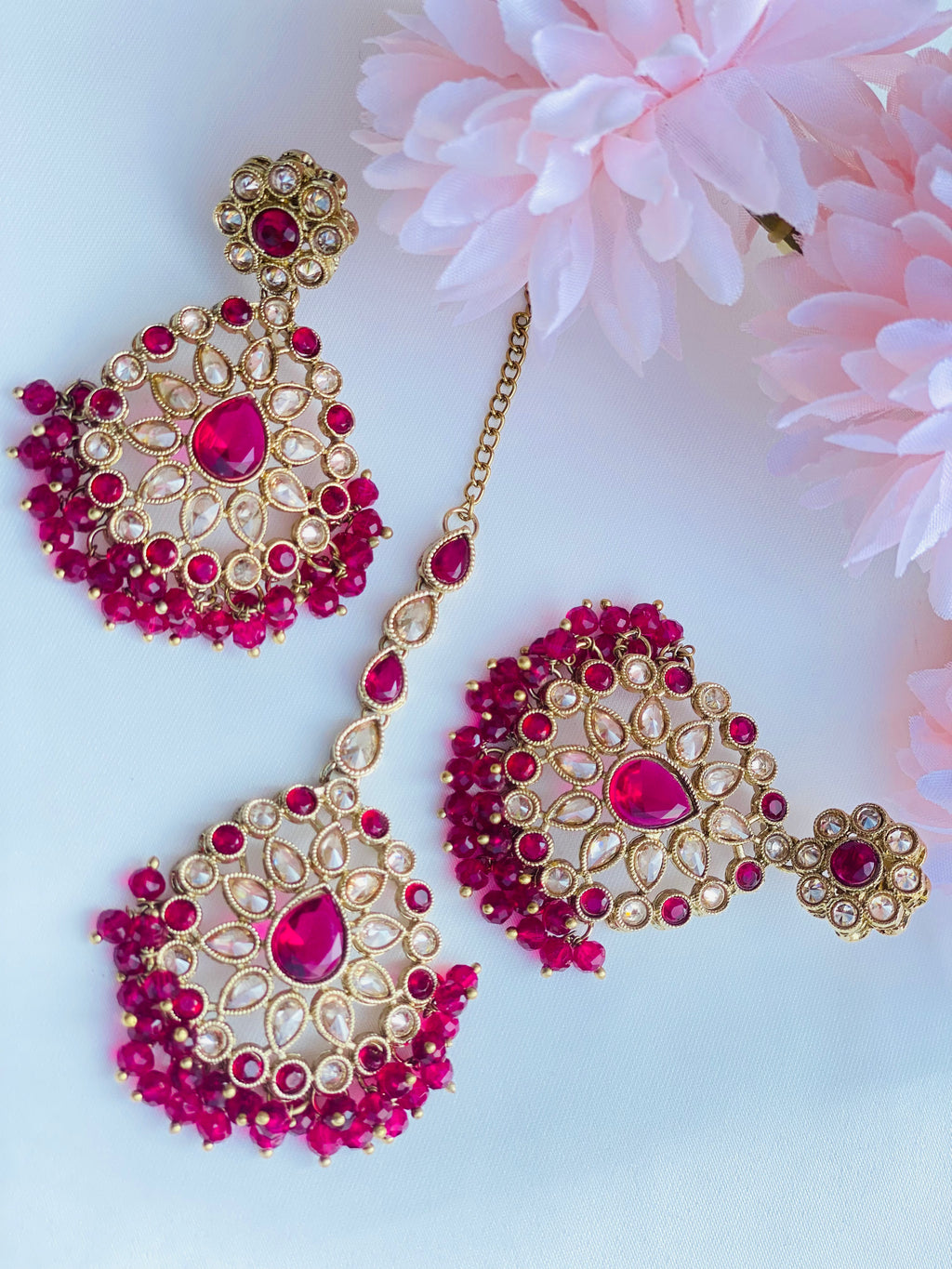 Polki Earring Tikka Set |Lightweight|Simzdesignz|