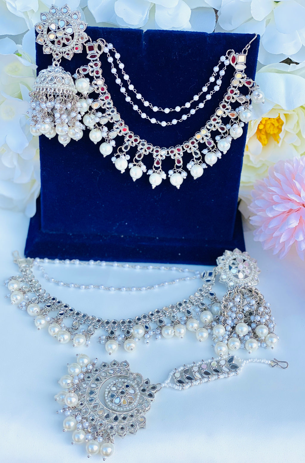Bahubali Star Earrings Tikka Set | Simzdesignzz |