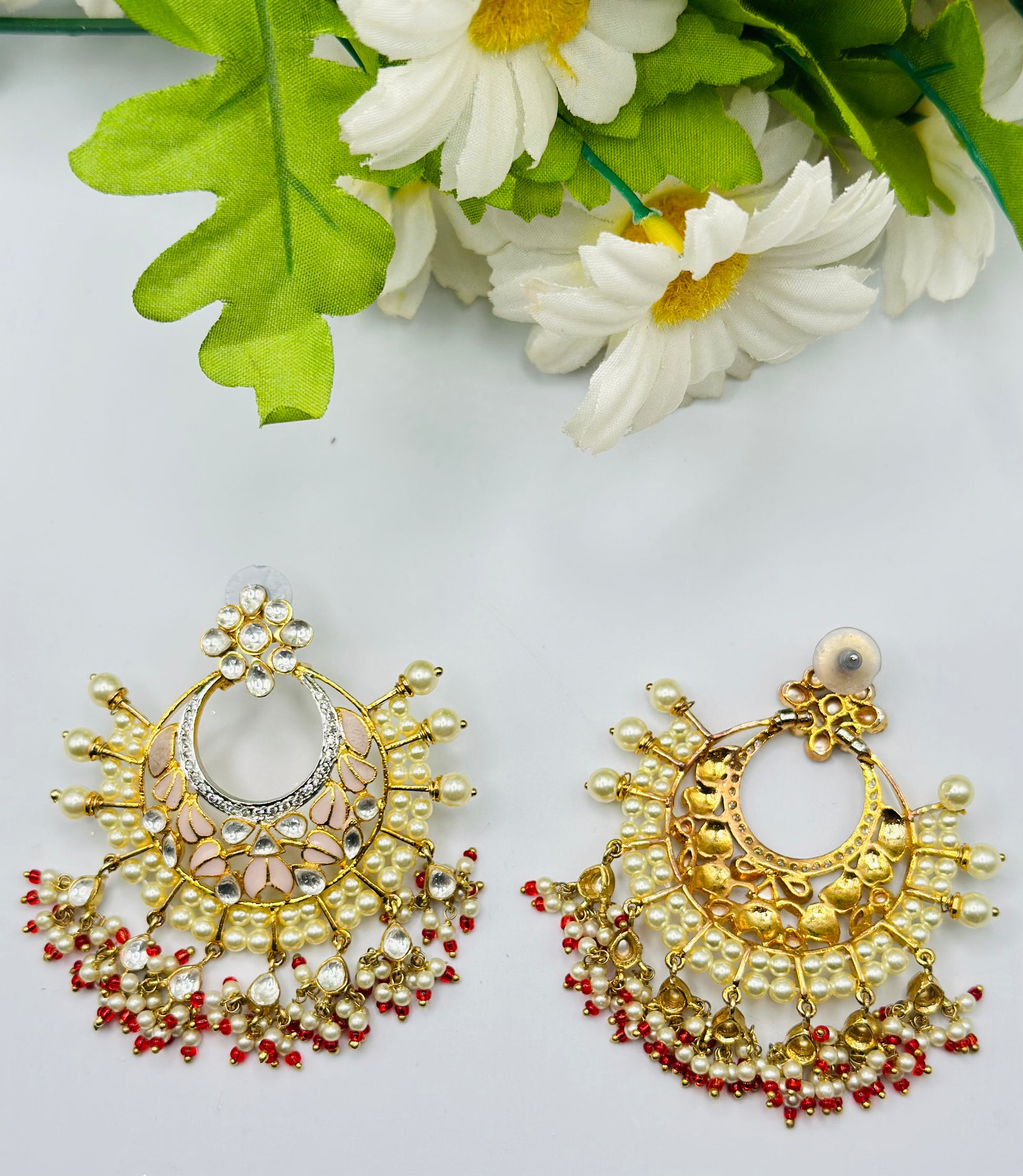 Beautiful Round Tyani Kundan Earrings | Simzdesignzz |
