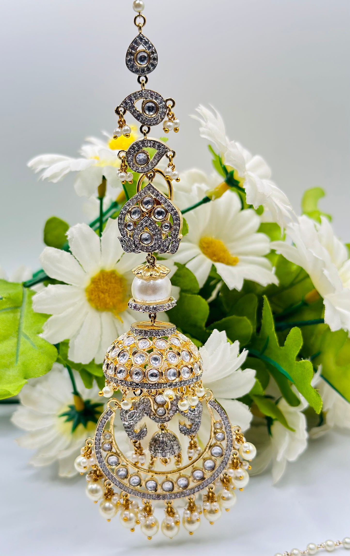 Sana Tyani Kundan Jhumki Earrings | Simzdesignzz |