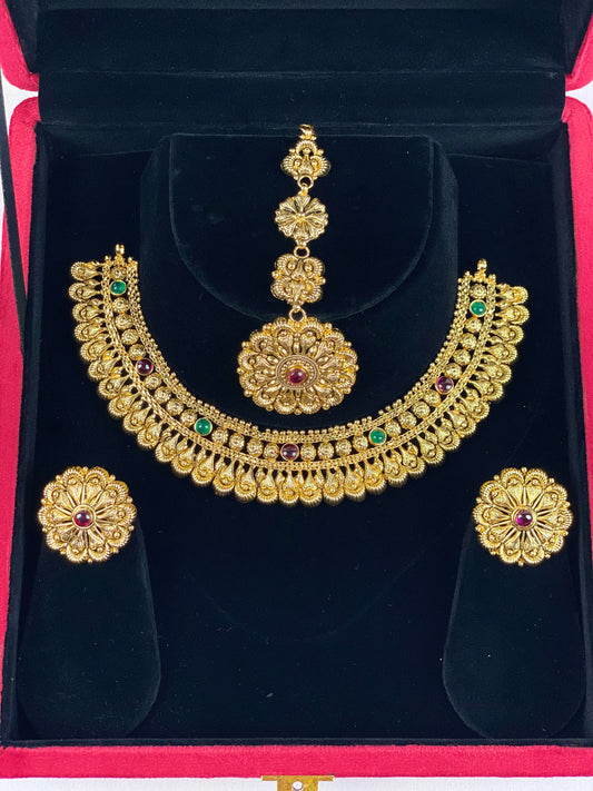 Traditional Choker Necklace Set  | Sandook Collection | Simzdesignz | 1GM|