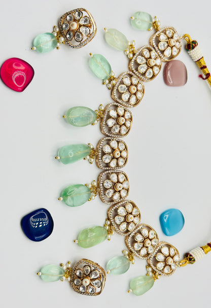 Real Mozzonite Stone Necklace | Simzdesignzz |