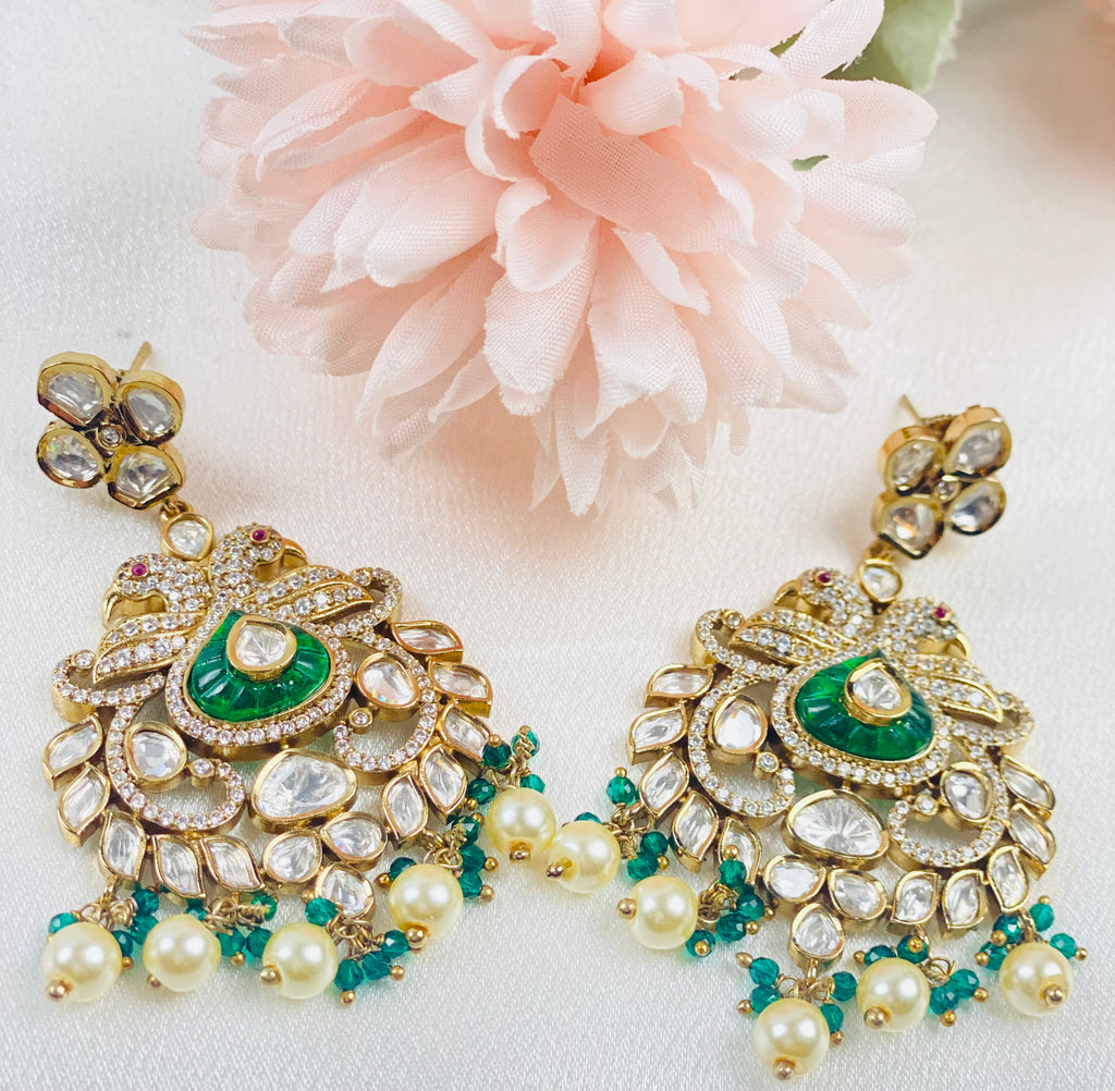 24 K Gold Plated | Moissanite Silver Earrings | 925 Silver |