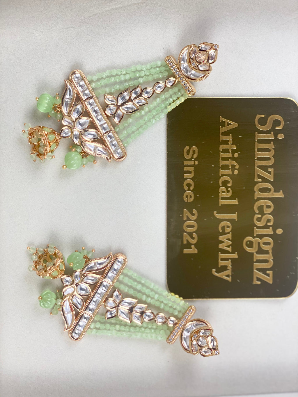 Uncut Kundan Statement Earrings | Simzdesignz |