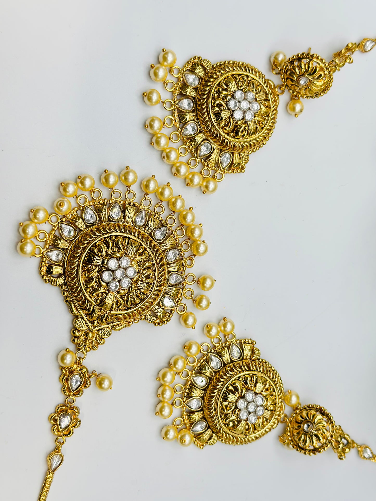 Zeenat Neckline Gold-Plated Necklace Set | 1 GM | Simzdesignzz |