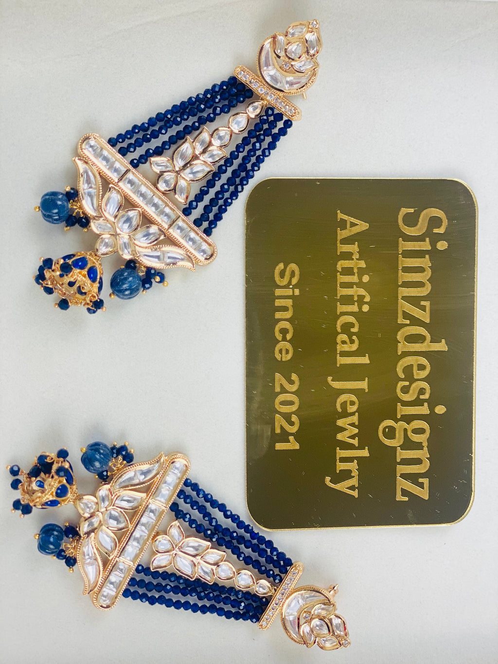Uncut Kundan Statement Earrings | Simzdesignz |